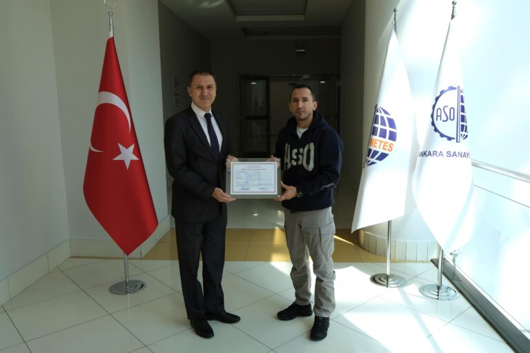 ASO METES’in İşyeri Açma ve Çalışma Ruhsatı Takdim Edildi